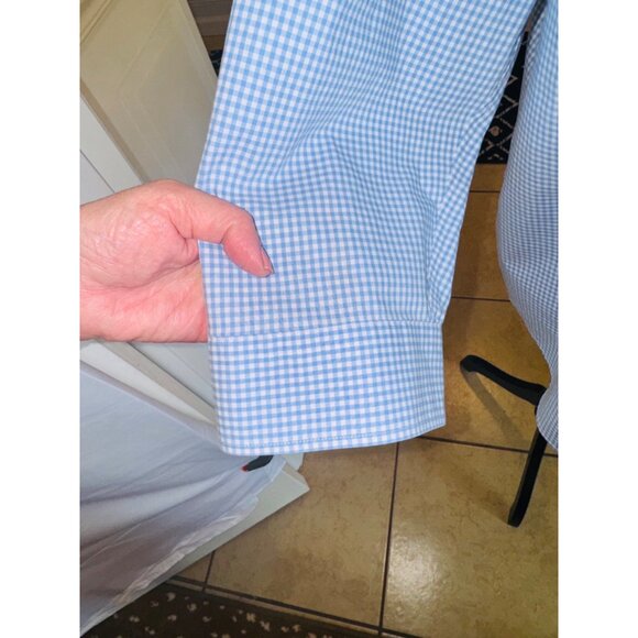 Lauren Ralph Lauren Blue Boxy Button Down Shirt - Picture 11 of 12